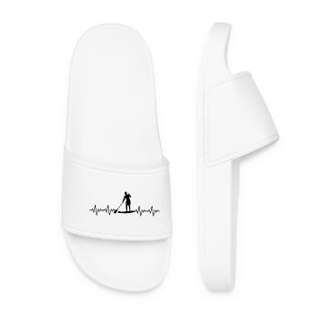 Stand up paddle SUP ECG heartbeat - Women’s Pool Sliders - white - Front