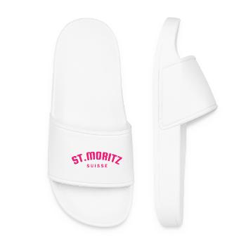 St. Moritz - Suisse - Switzerland - Swiss - Women’s Pool Sliders - white - Front