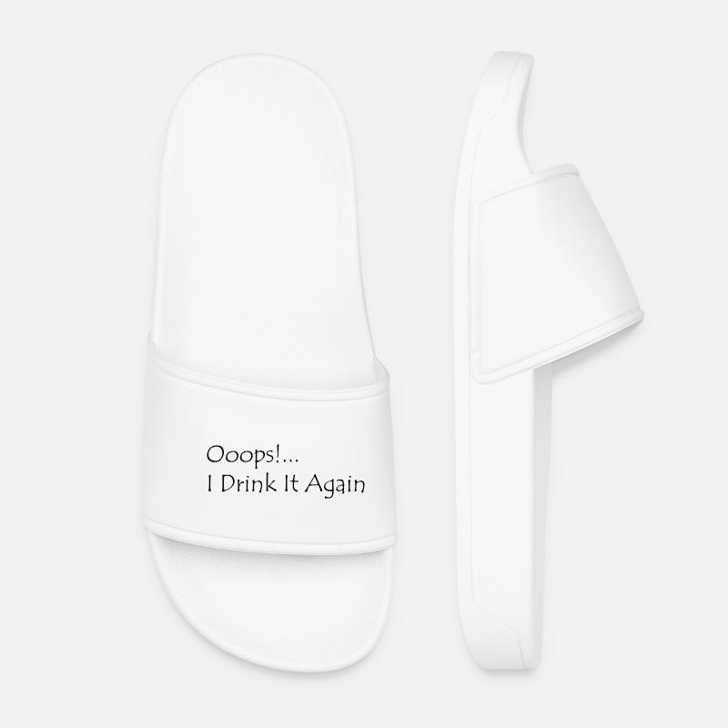 Ooops! I Drink it again - Women’s Pool Sliders - white