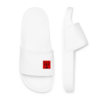 Silhouette de candélabre gothique – Minimum rouge et blanc - Claquettes Femme - blanc - Devant