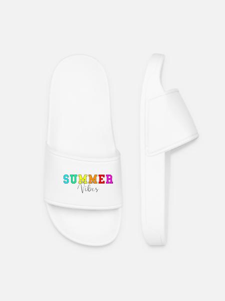 Summer Vibes - Women’s Pool Sliders - white