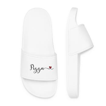 Pizza Heart - Women’s Pool Sliders - white - Front
