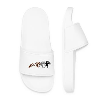 Chevaux, poneys, animaux, étalon, animal - Claquettes Femme - blanc - Devant