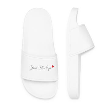 PAPA. FÊTE DES PÈRES. BONNE FÊTE PAPA. BONNE FÊTE - Claquettes Femme - blanc - Devant