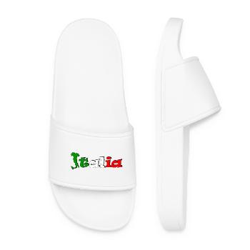 T-shirt logo Italia - Frauen Badelatschen - Weiß - Vorne