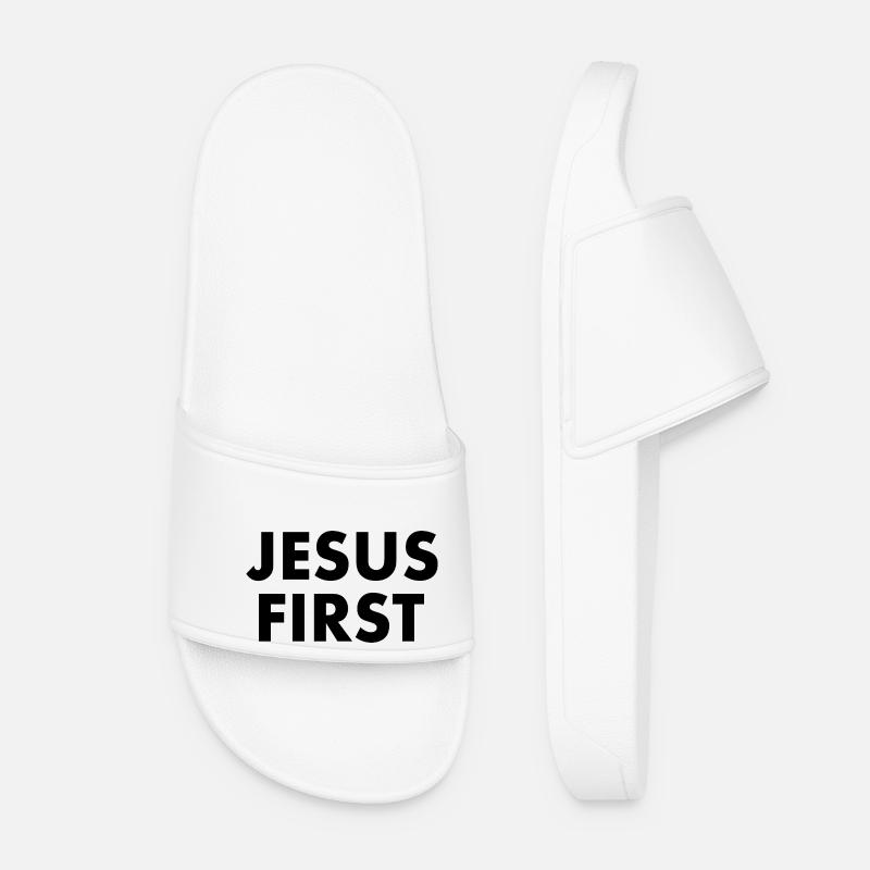 Jesus first - Frauen Badelatschen - Weiß