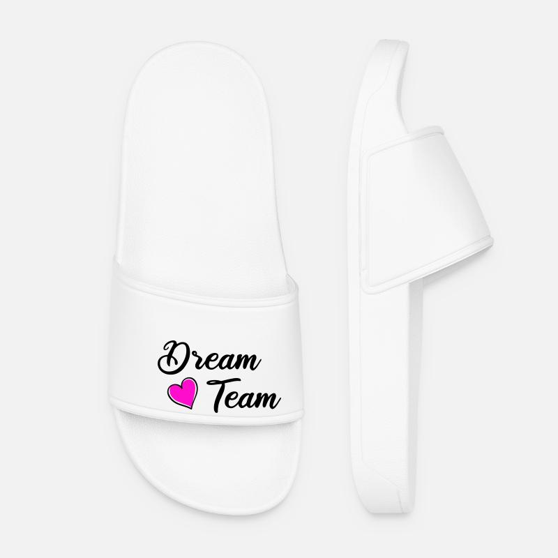 dream team - Frauen Badelatschen - Weiß