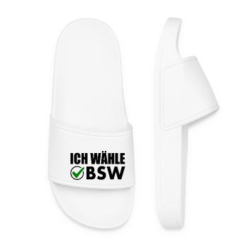 ich wähle bsw - Frauen Badelatschen - Weiß - Vorne