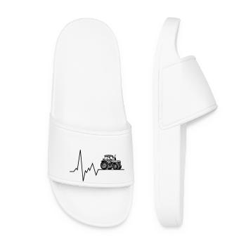 Herschlag Tractor Agriculture Farmer - Women’s Pool Sliders - white - Front