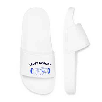 trust nobody - Women’s Pool Sliders - white - Front