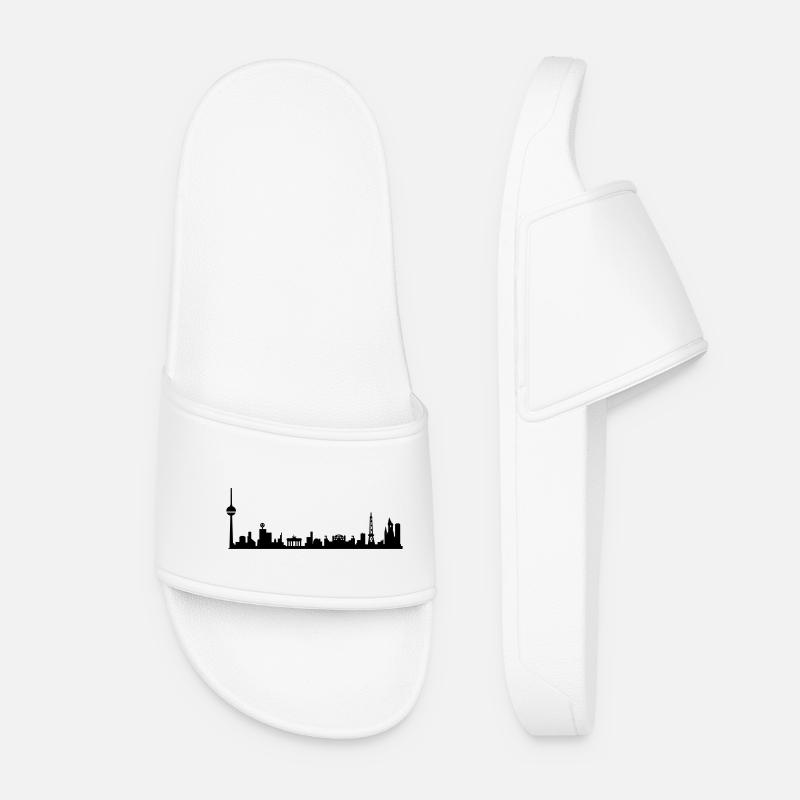 BERLIN SKYLINE  - Frauen Badelatschen - Weiß