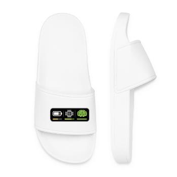 Brain and chip: the energy of creativity - Women’s Pool Sliders - white - Front