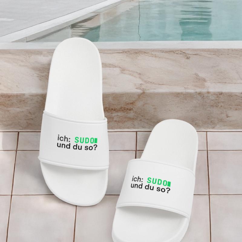ich: SUDO und du so? Linux Programmierer - dunkel Frauen Badelatschen
