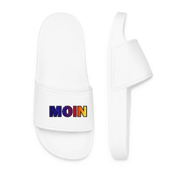 MOIN Gradient Typo Druck - Frauen Badelatschen - Weiß - Vorne