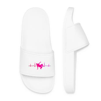 Gift idea for a breakdancer with break dance - Women’s Pool Sliders - white - Front