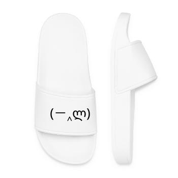 Mains émoticôniques (-‸ლ) facepalm devant le visage - Claquettes Femme - blanc - Devant