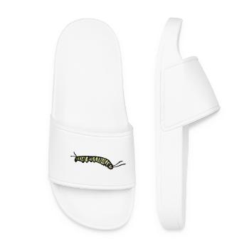 Striped Yellow Caterpillar - Women’s Pool Sliders - white - Front