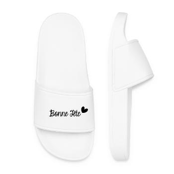 BONNE FÊTE. FÊTE DES MÈRES. FÊTE DES PÈRES. FÊTE - Claquettes Femme - blanc - Devant