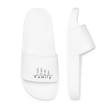 Stick figure family - Women’s Pool Sliders - white - Front