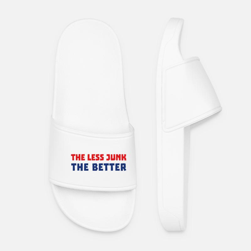 THE LESS JUNK THE BETTER - Women’s Pool Sliders - white
