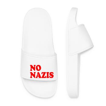 No nazis - Women’s Pool Sliders - white - Front