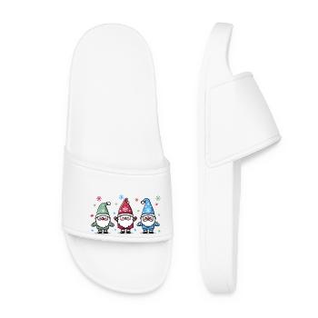 Nains de Noël - Claquettes Femme - blanc - Devant