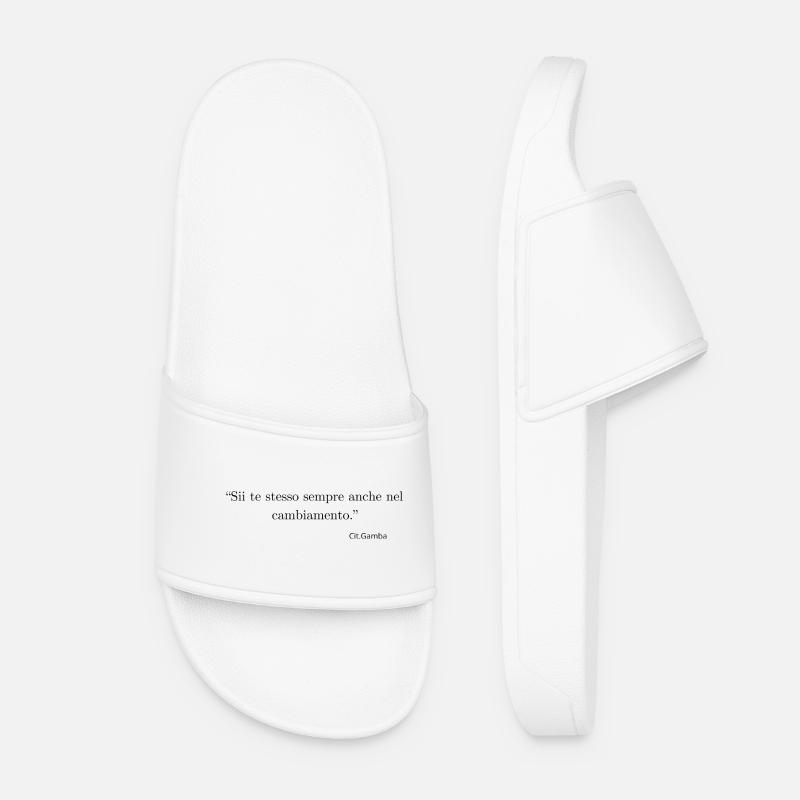 Always be yourself even in change. - Women’s Pool Sliders - white