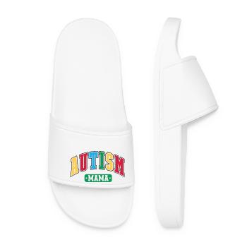 Autism Autistic Mom - Women’s Pool Sliders - white - Front