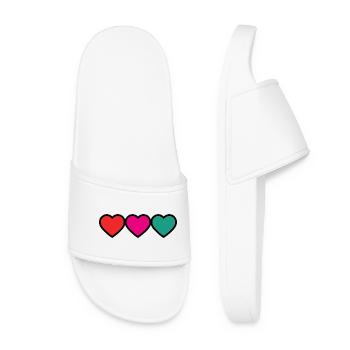 MOM. MOTHER'S DAY. HEART. FEAST. HAPPY BIRTHDAY - Women’s Pool Sliders - white - Front