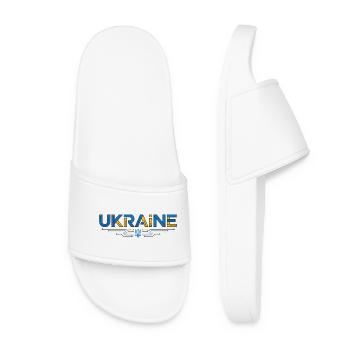 Circuit Ukraine Typographie - Claquettes Femme - blanc - Devant