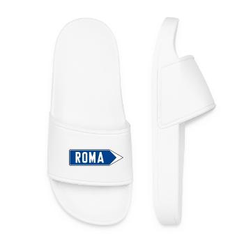 Segnale_stradale_italiano_1959_-_segnale_di_dir - Women’s Pool Sliders - white - Front