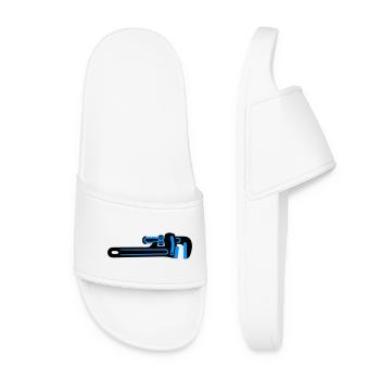 Pipe Wrench Tool Plumber - Women’s Pool Sliders - white - Front