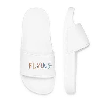 Flight Attendant Gift - Mother's Day Gift - Women’s Pool Sliders - white - Front