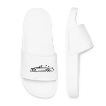 S2000 Line Silhouette – High‑Rev JDM Art - Frauen Badelatschen - Weiß - Vorne
