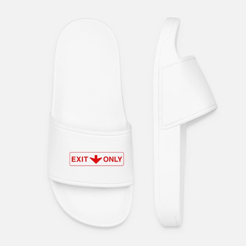 Exit Only - lustiges Geschenk - Frauen Badelatschen - Weiß