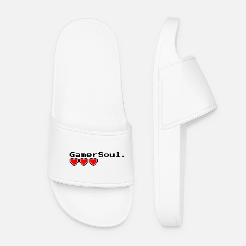 Gamer Soul - Women’s Pool Sliders - white