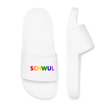 Schwul - Frauen Badelatschen - Weiß - Vorne
