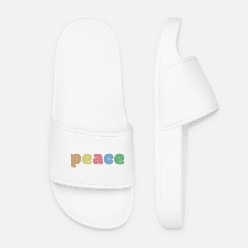 Peace Colors - Women’s Pool Sliders - white