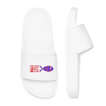 FISH. HUMOR. FISH. SARDINE. APRIL FOOL - Women’s Pool Sliders - white - Front