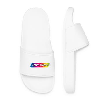 i love Colors - Frauen Badelatschen - Weiß - Vorne