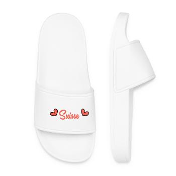 SWITZERLAND. COUNTRY. GENEVA. FLAG - Women’s Pool Sliders - white - Front
