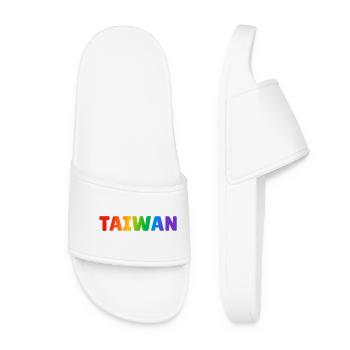TAÏWAN arc-en-ciel LGBTQ gay pride - Claquettes Femme - blanc - Devant