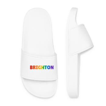 Brighton rainbow LGBTQ gay pride - Claquettes Femme - blanc - Devant