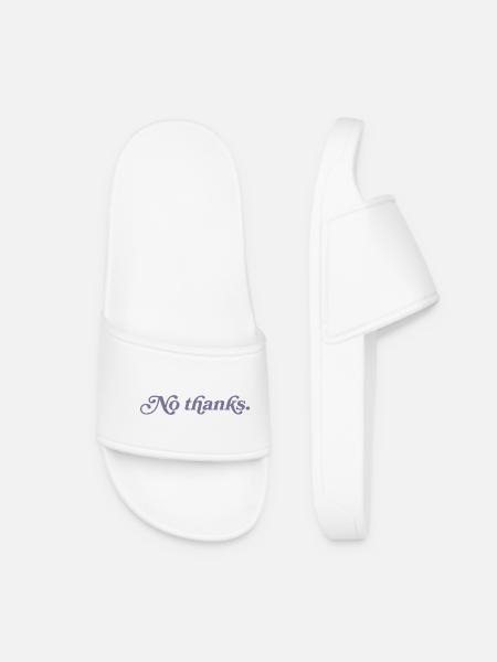 Non merci. - Claquettes Femme - blanc