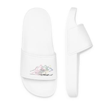 Ski Ski Sports d'hiver Coloré - Claquettes Femme - blanc - Devant