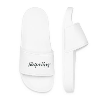 Tempelhof Liquid Chrome Typography - Women’s Pool Sliders - white - Front