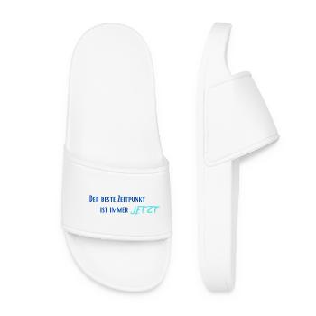 Le meilleur moment, c’est toujours maintenant - Claquettes Femme - blanc - Devant