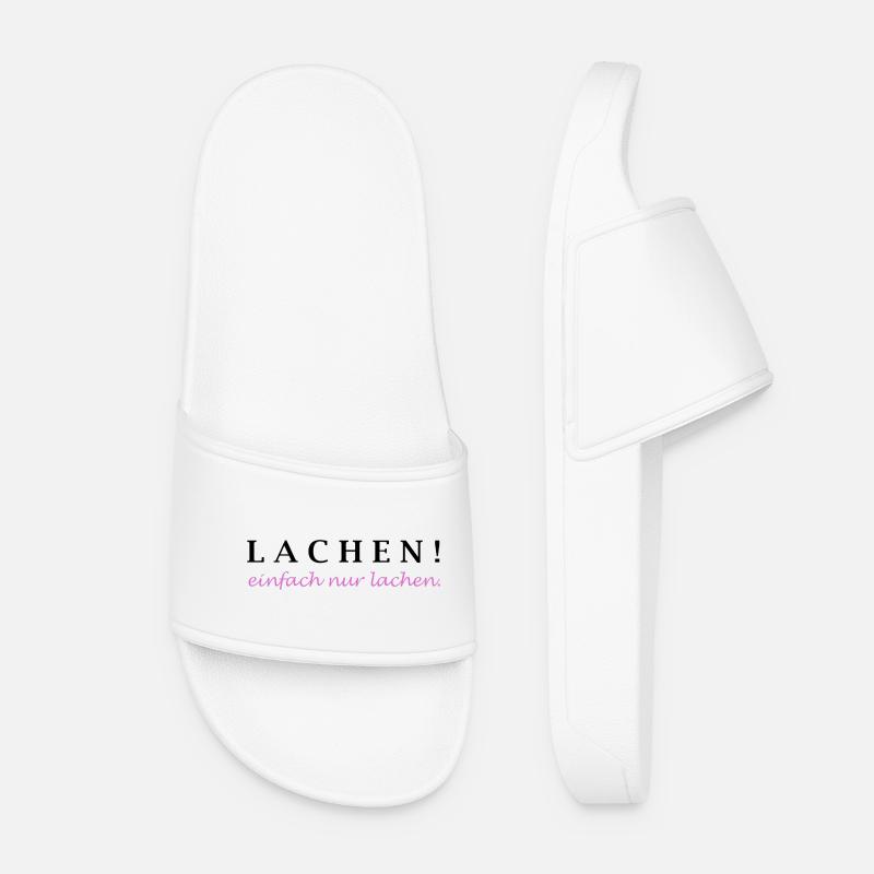 rire ! Riez simplement. - Claquettes Femme - blanc