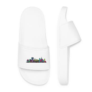 Industrie de la Skyline de la ville de Kawasak Art moderne - Claquettes Femme - blanc - Devant