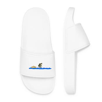 Perch Fishing Lake Nature Sun - Women’s Pool Sliders - white - Front